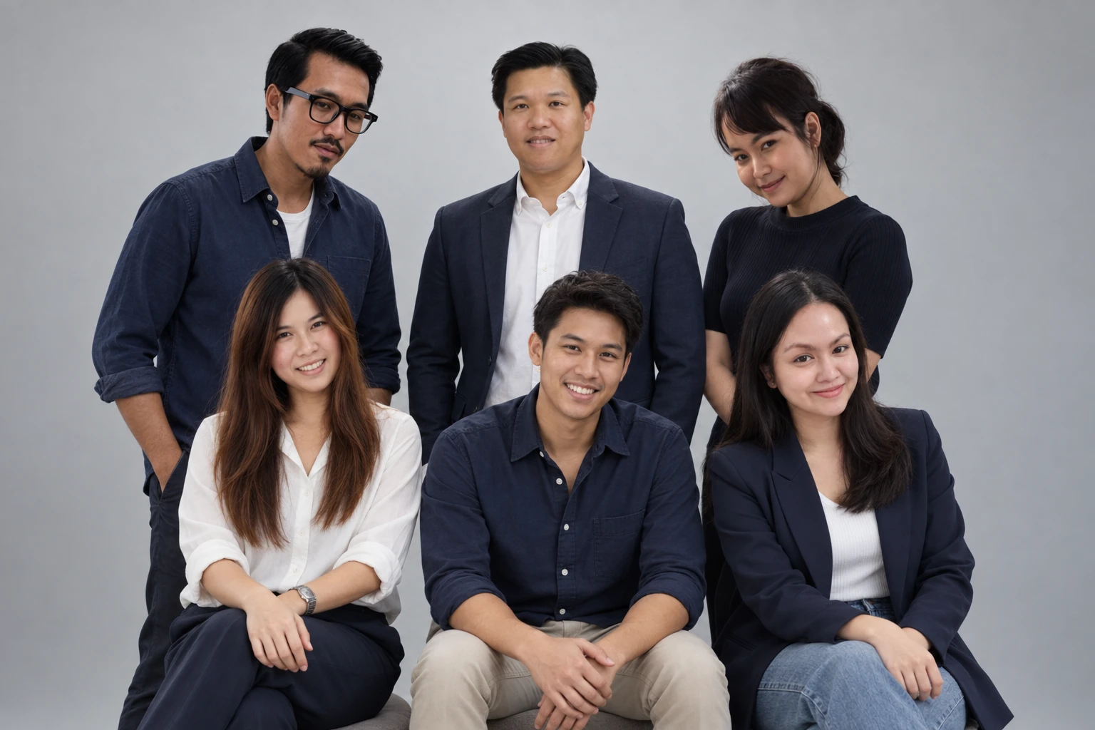 ภาพทีม 21stweb รวม Boy, Ae, Prae, Nui, Nut และ Na จัดองค์ประกอบจากภาพอ้างอิงที่ทีมจัดให้